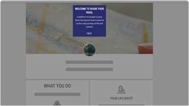 Screenshot of Share Your Road career profile