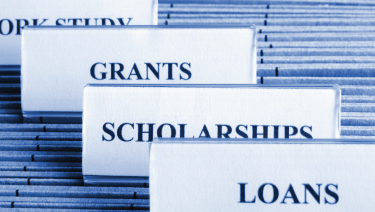 Financial aid terms file folder